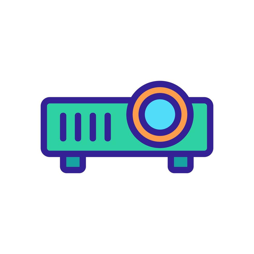 Projector icon vector. Isolated contour symbol illustration vector