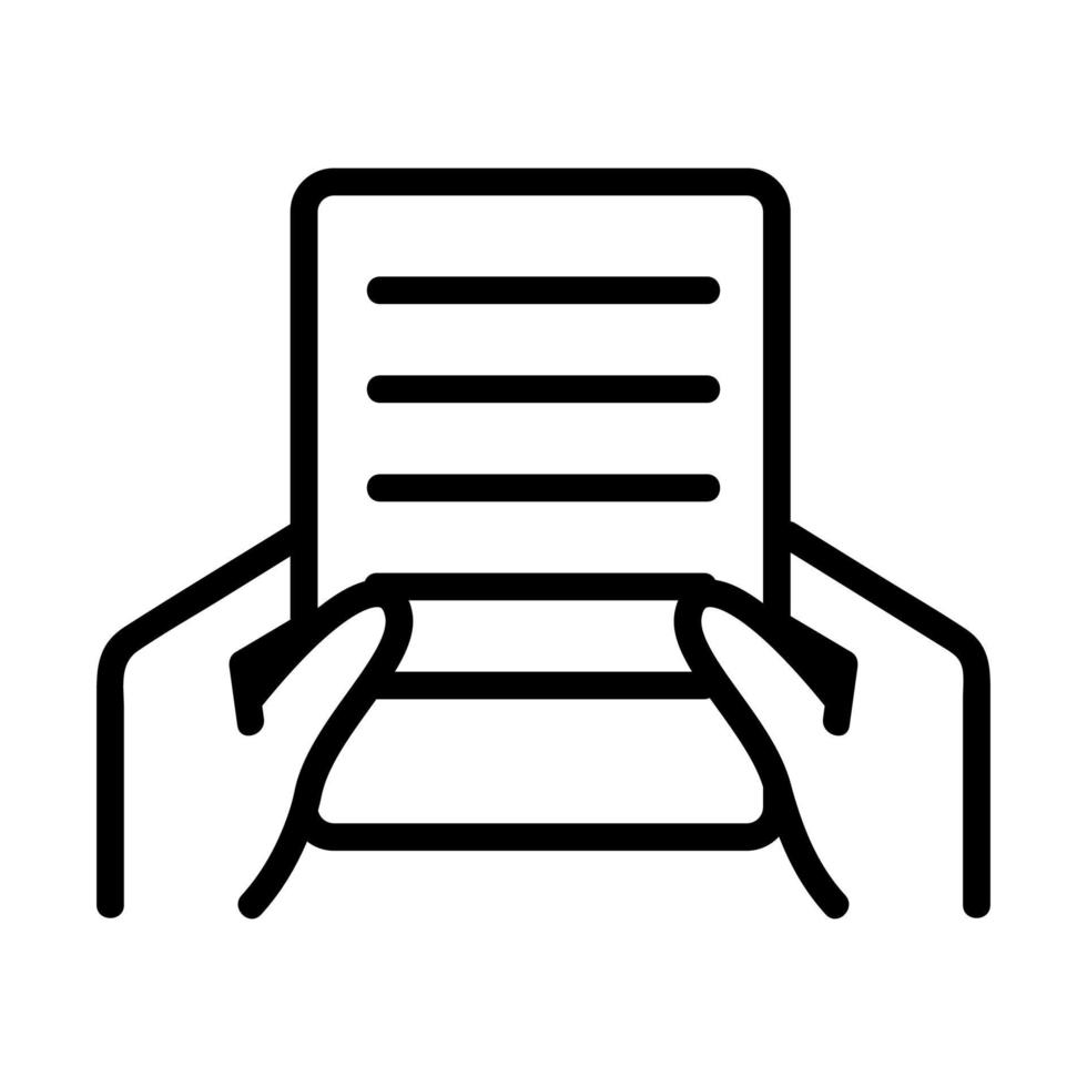 Voting form icon vector. Isolated contour symbol illustration vector