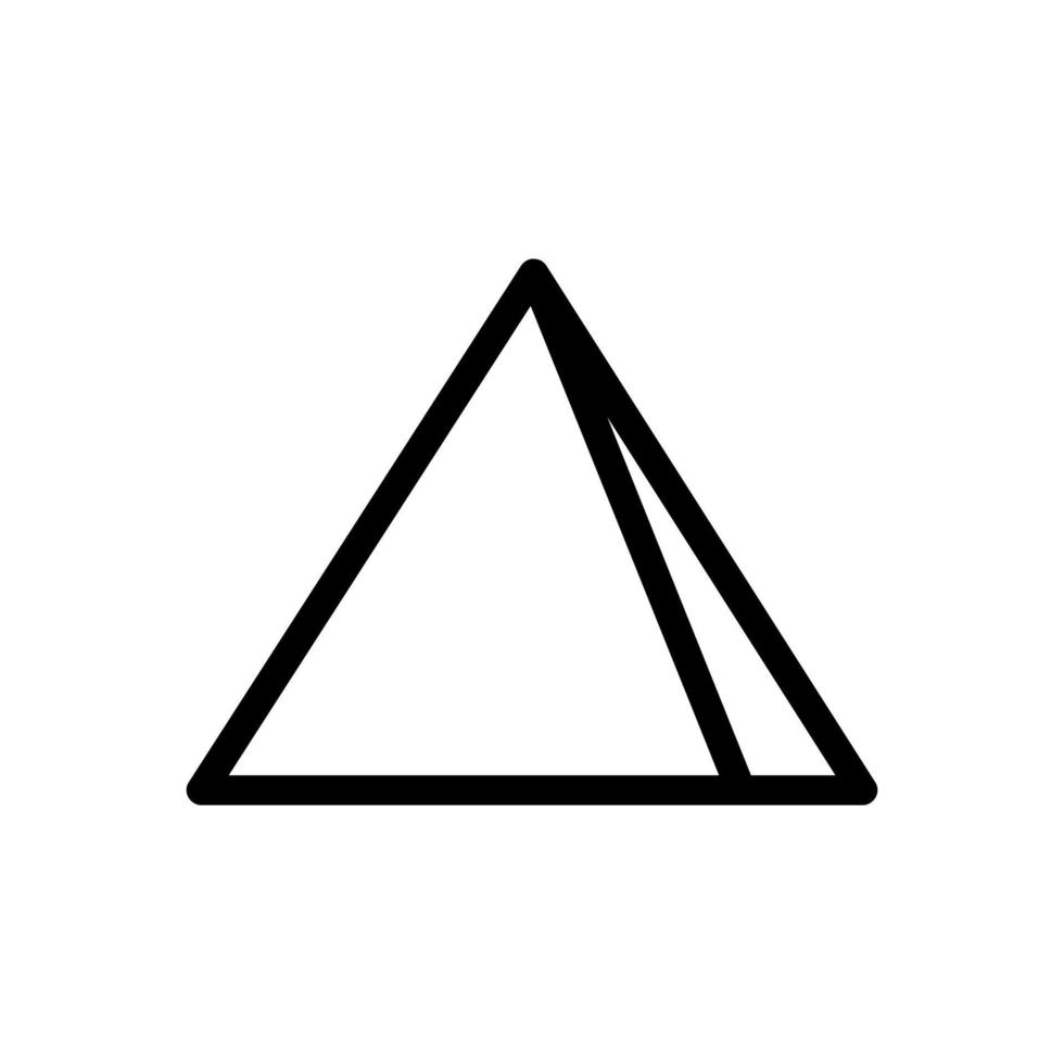 Egypt pyramid icon vector. Isolated contour symbol illustration vector