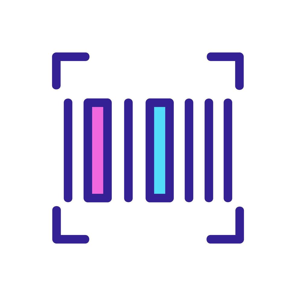 The bar code is an icon vector. Isolated contour symbol illustration vector