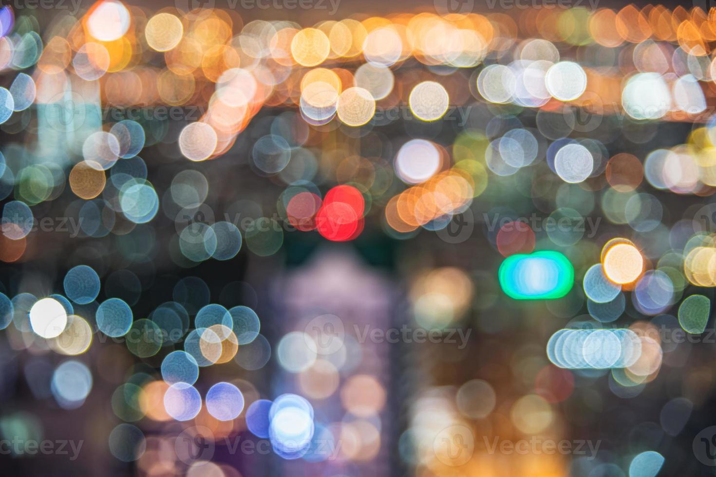 Abstract colorful circular bokeh background. photo