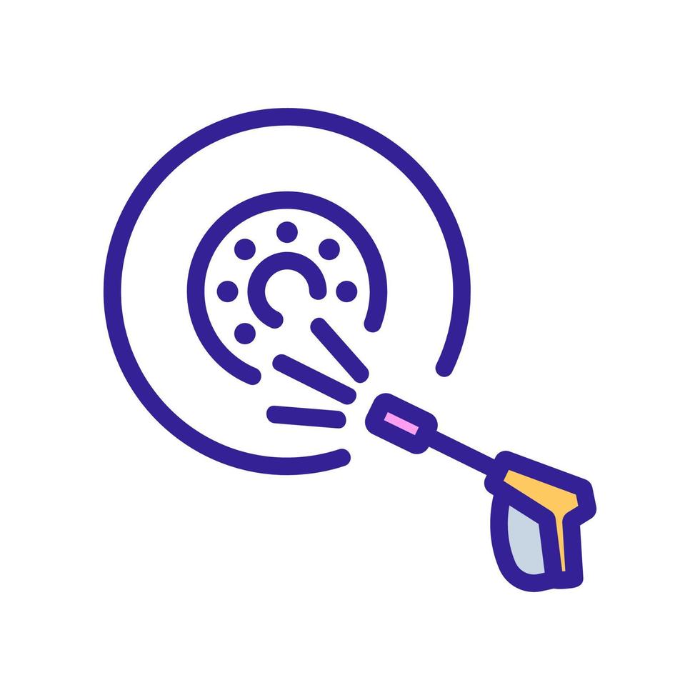 wheel pressure washer icon vector outline illustration