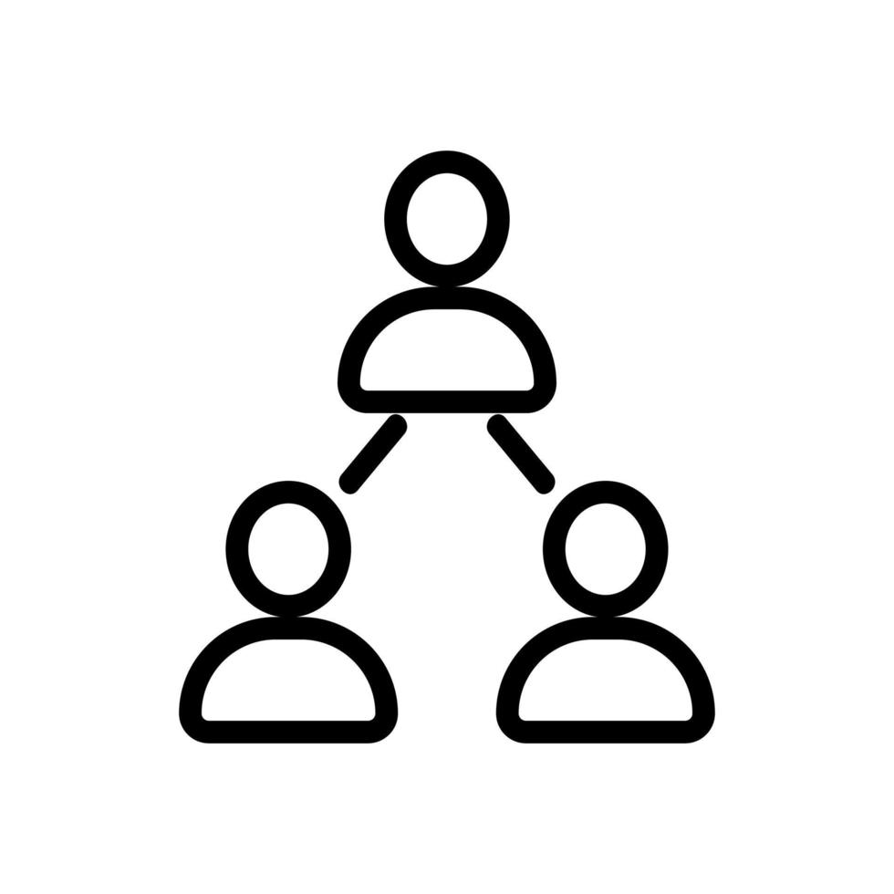 negotiating people icon vector. Isolated contour symbol illustration vector