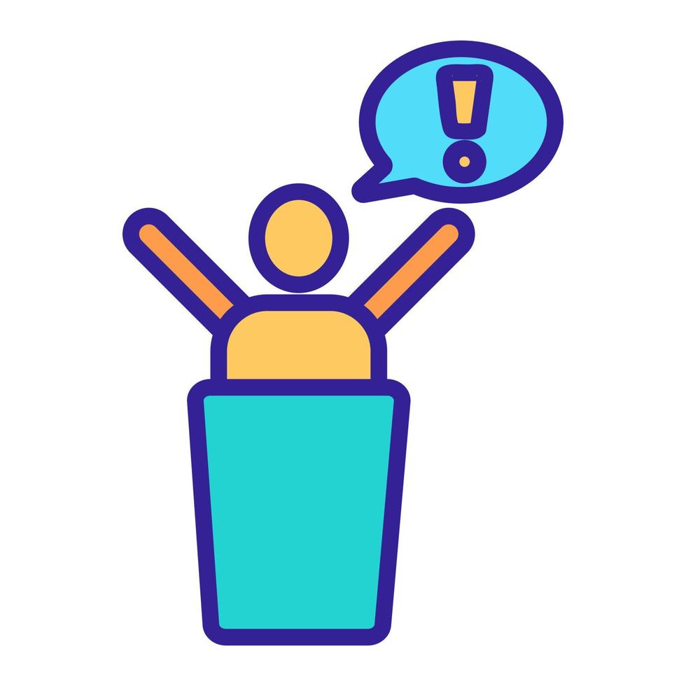 public protest icon vector. Isolated contour symbol illustration vector
