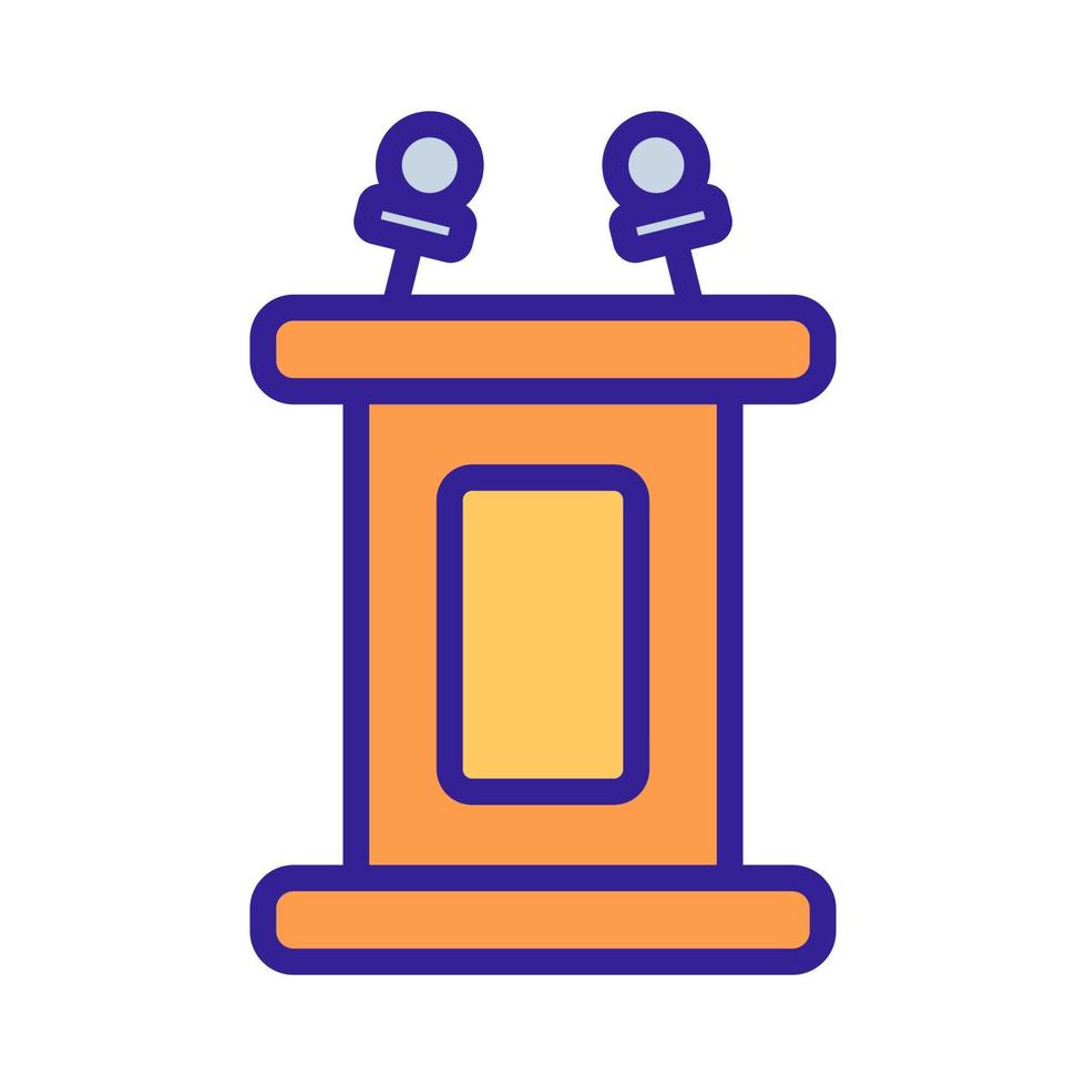 stand with microphone icon vector. Isolated contour symbol illustration vector