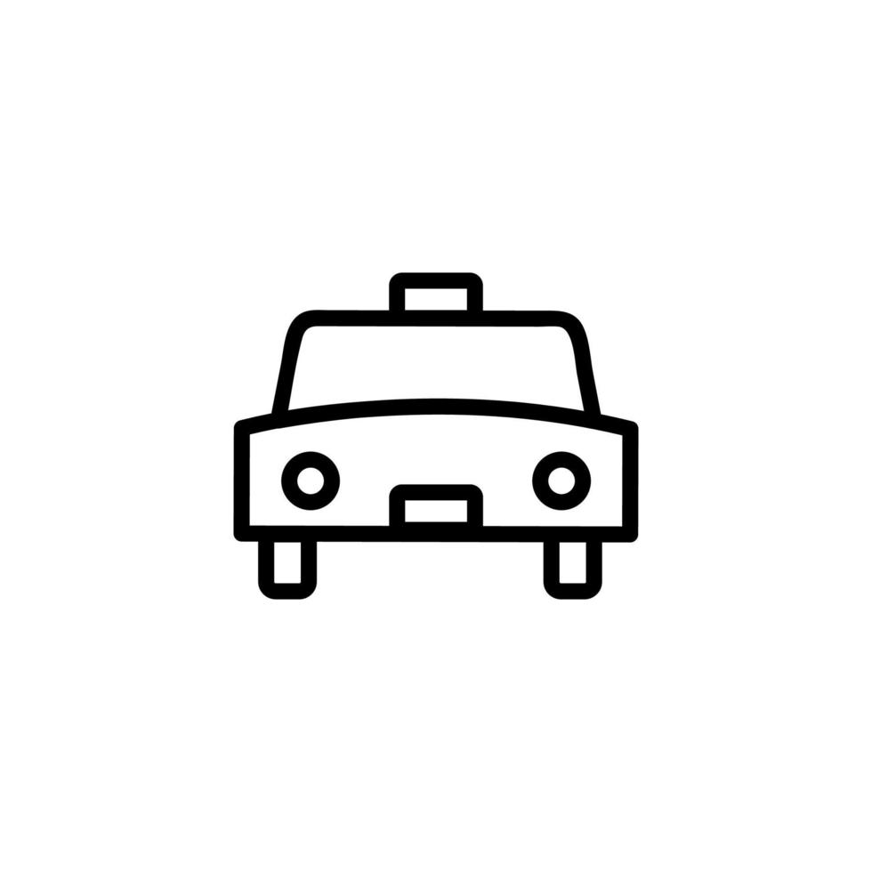 vector de icono de taxi. ilustración de símbolo de contorno aislado
