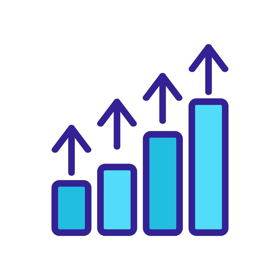 Rise chart icon vector. Isolated contour symbol illustration 9756734 ...