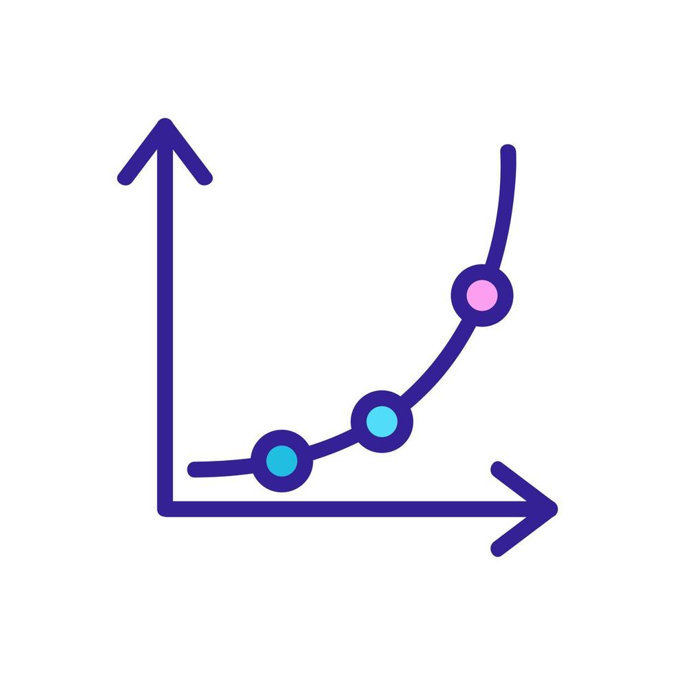 vector de icono de gráfico de crecimiento. ilustración de símbolo de contorno aislado