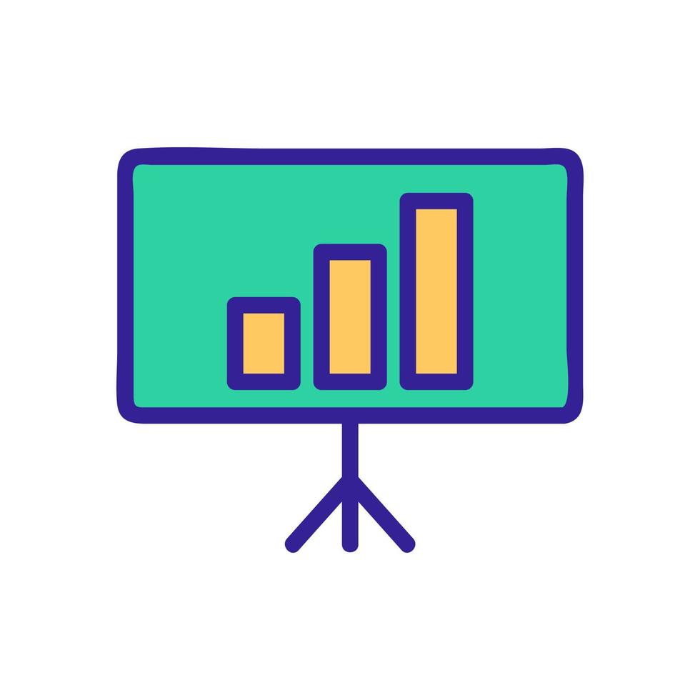 growth chart icon vector. Isolated contour symbol illustration vector