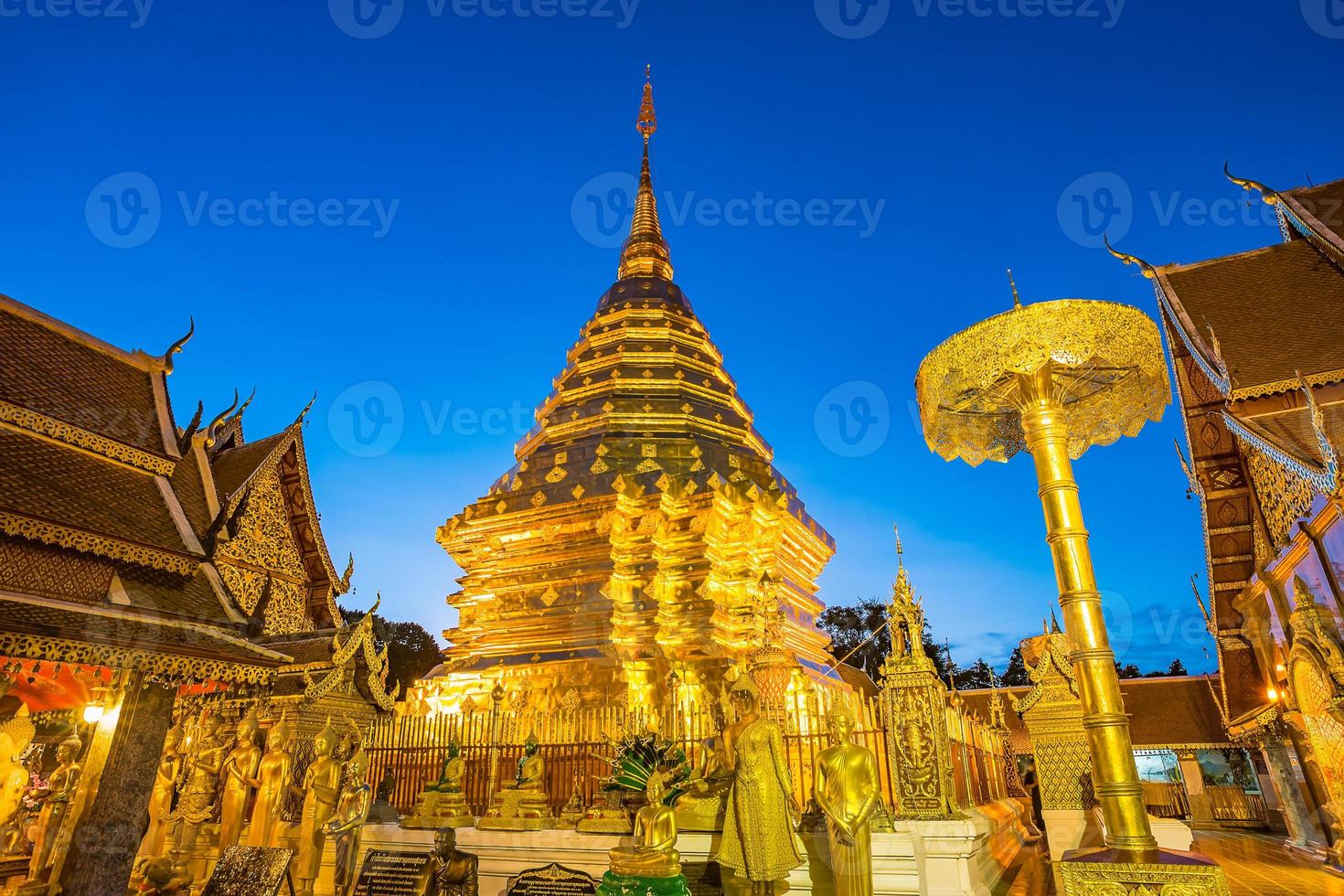 Pagoda at Doi Suthep temple. photo