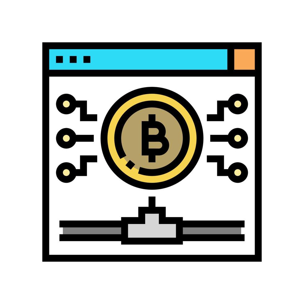 digital token color icon vector illustration