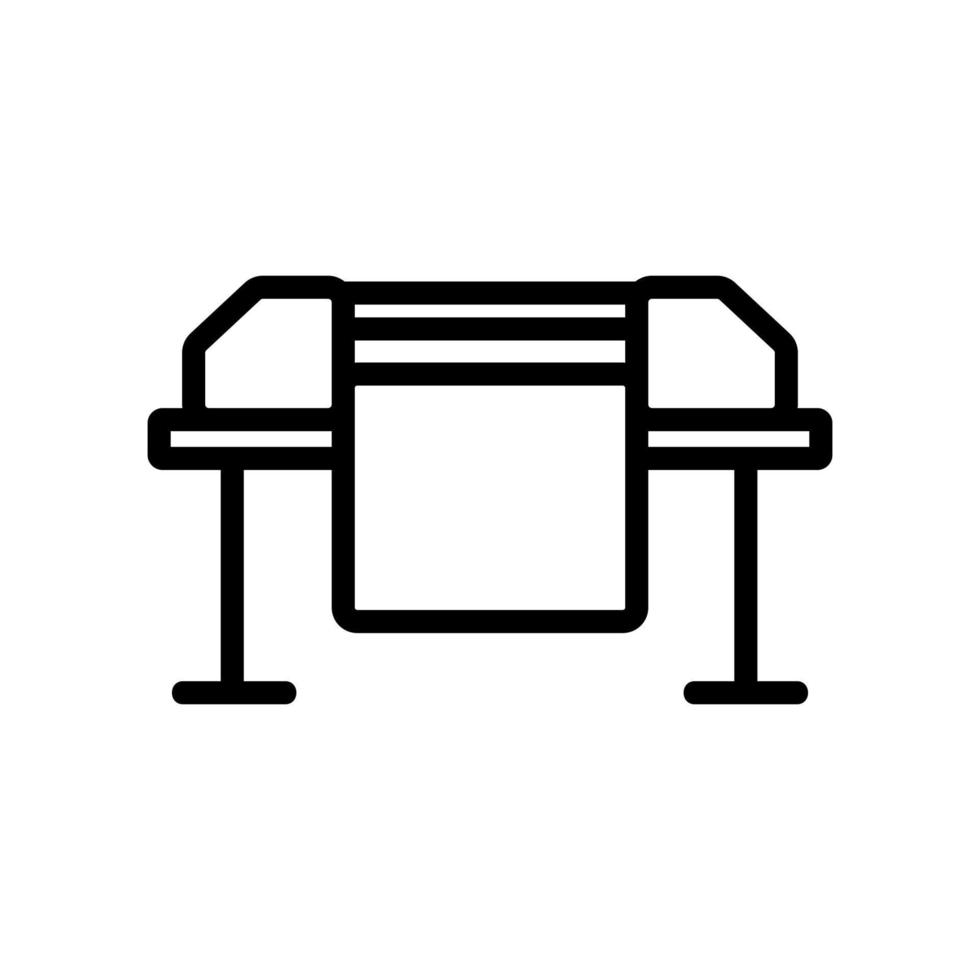 large format printer icon vector outline illustration