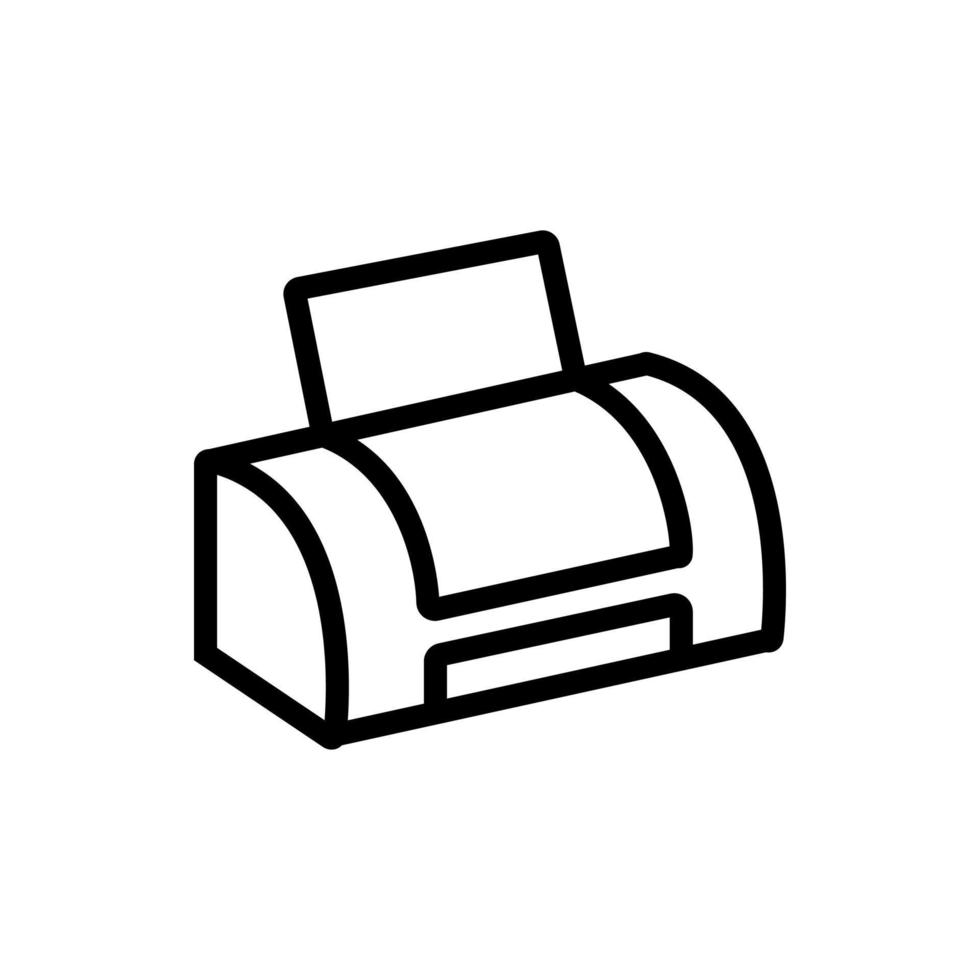 ilustración de contorno de vector de icono de impresora doméstica