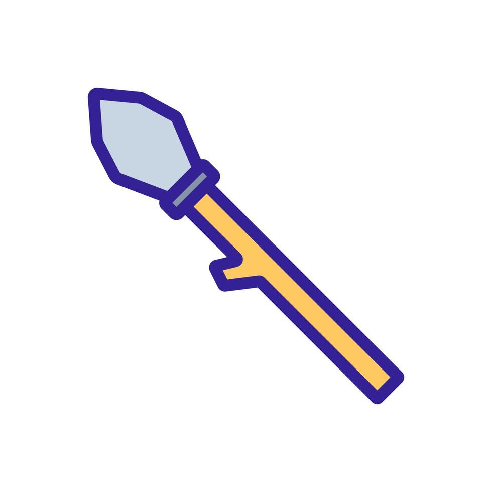 spear stone vector icon. Isolated contour symbol illustration