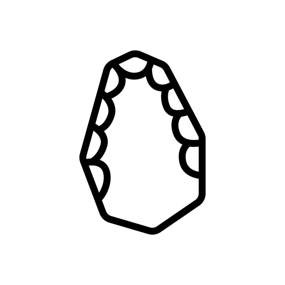 vector de icono de piedra afilada. ilustración de símbolo de contorno aislado
