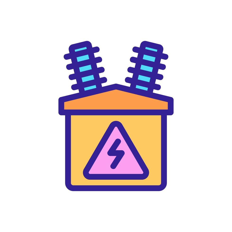 electric distributor icon vector outline illustration