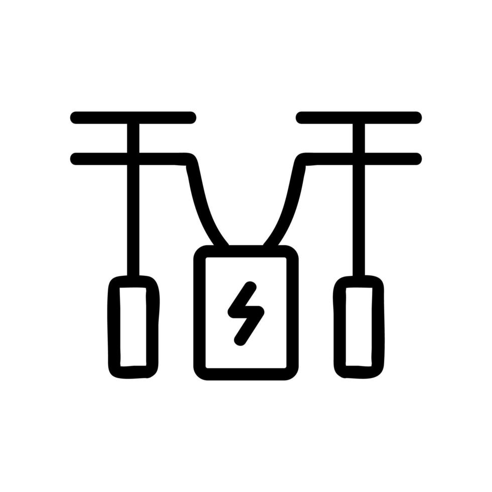automated energy monitoring and control system icon vector outline illustration