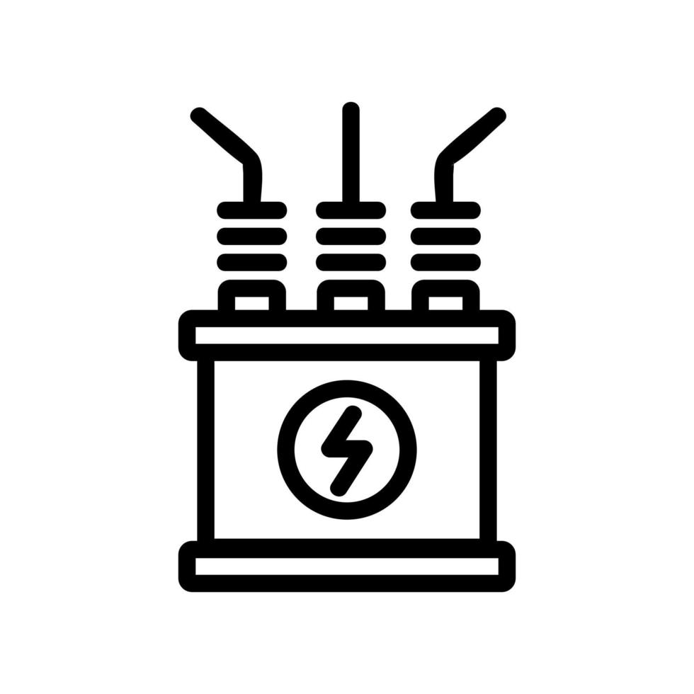 three wire electric shield icon vector outline illustration