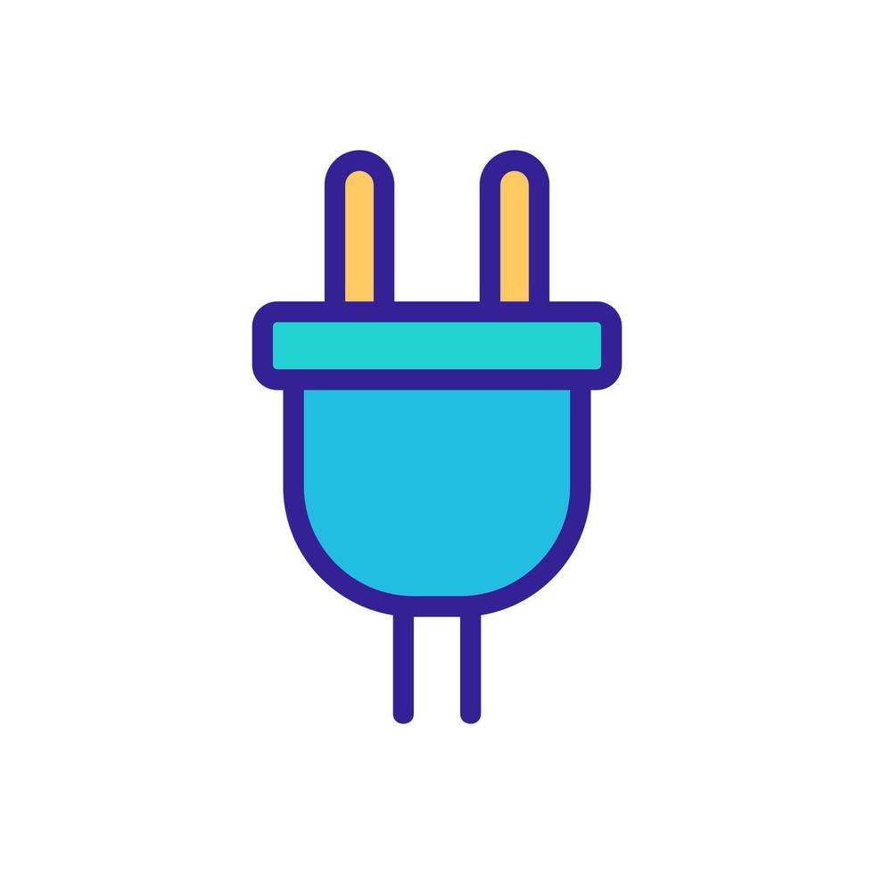 Electric socket connector icon vector. Isolated contour symbol illustration vector