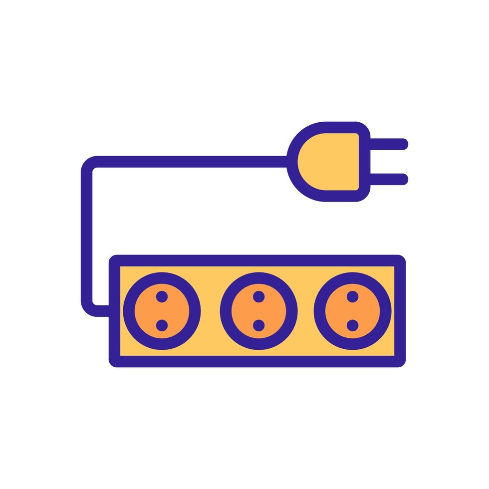 Electric socket connector icon vector. Isolated contour symbol illustration vector