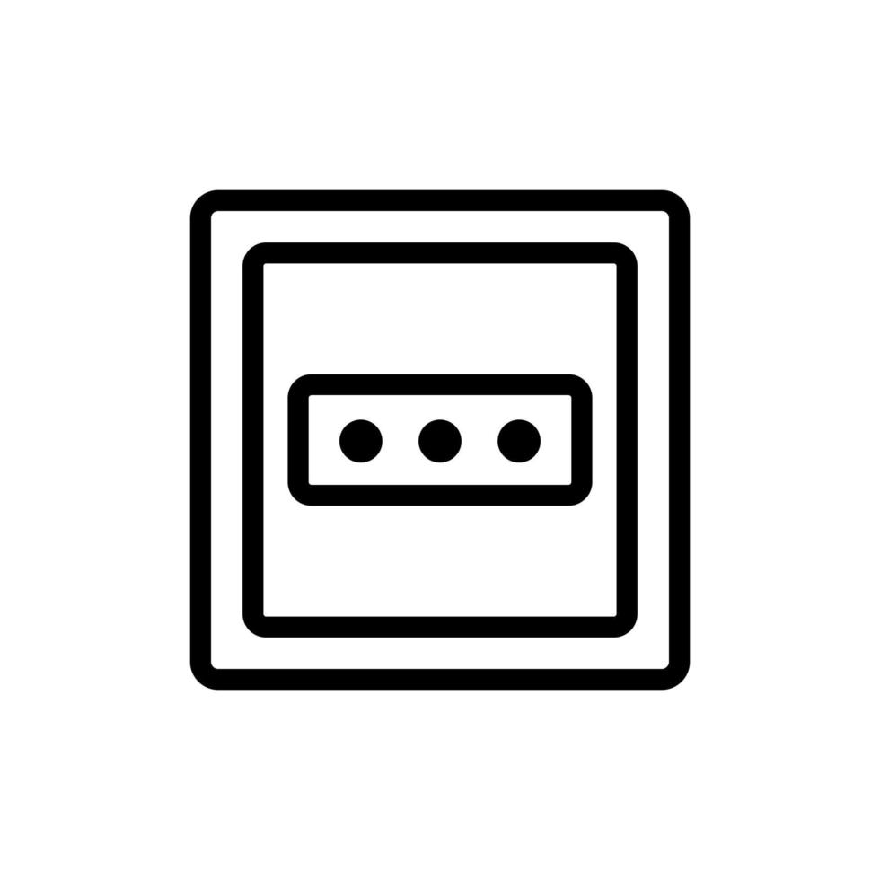 Electric socket connector icon vector. Isolated contour symbol illustration vector