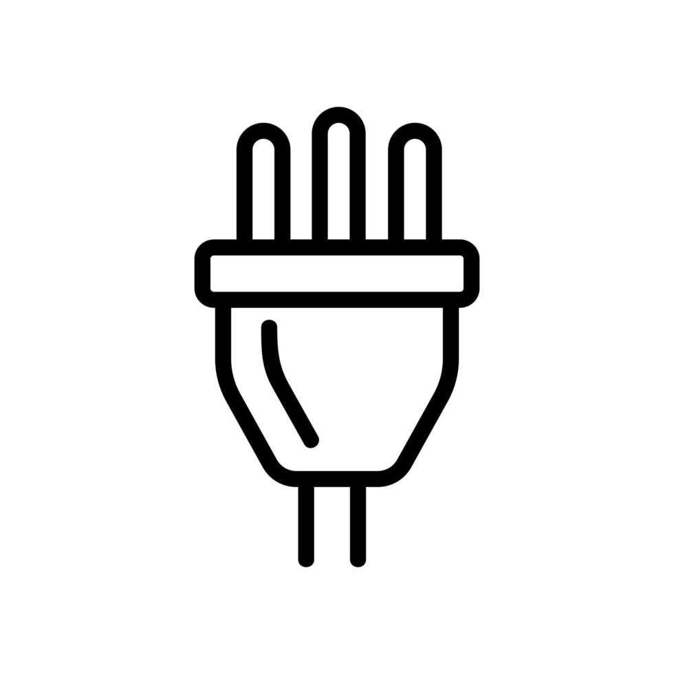 Electric socket connector icon vector. Isolated contour symbol illustration vector