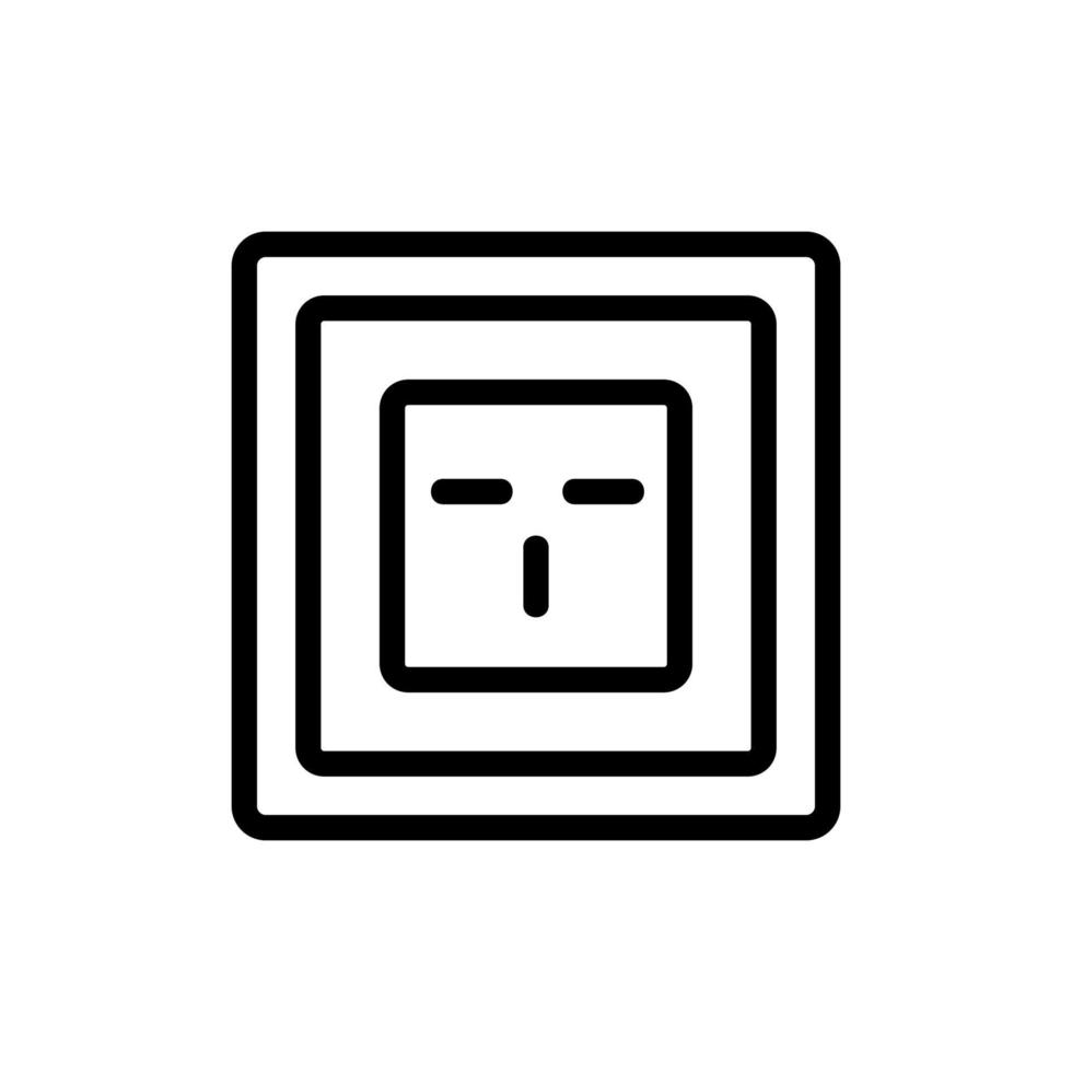 Electric socket connector icon vector. Isolated contour symbol illustration vector