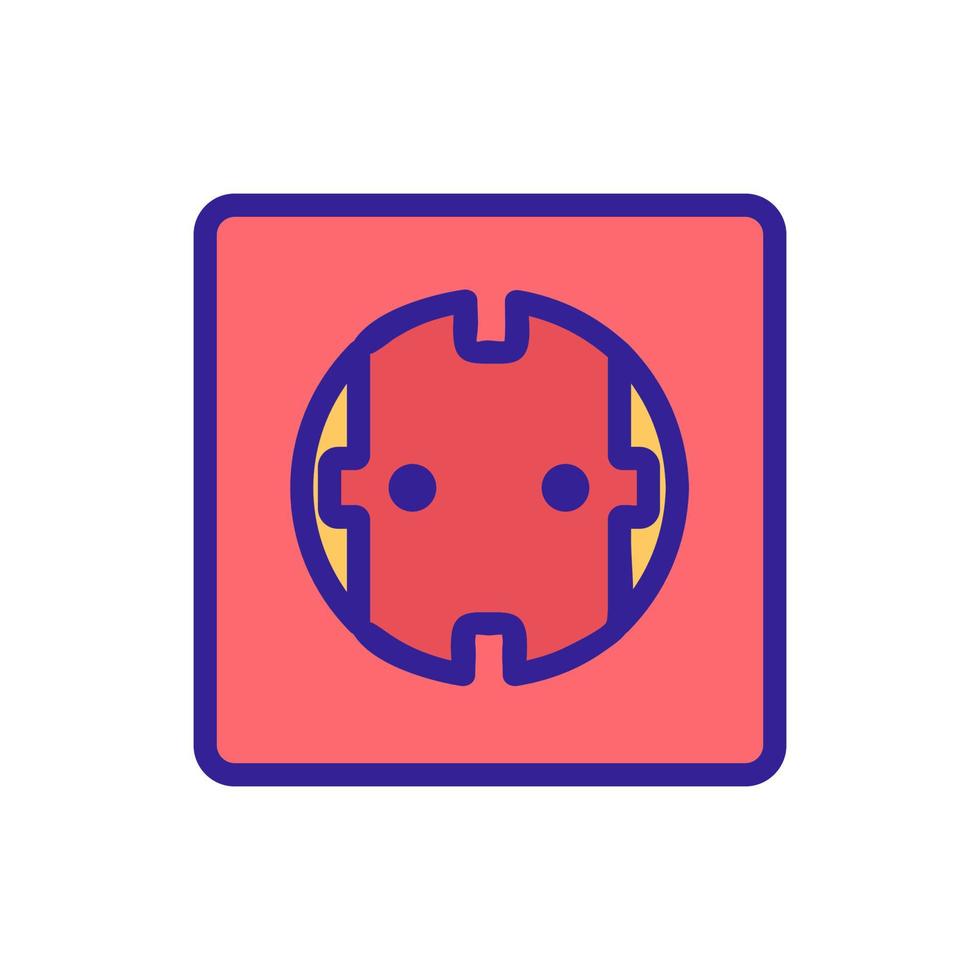 Electric socket connector icon vector. Isolated contour symbol illustration vector