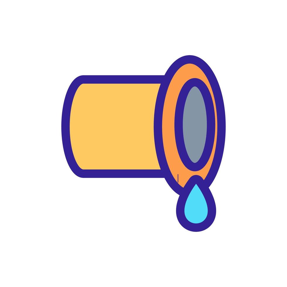 pipe icon vector. Isolated contour symbol illustration vector