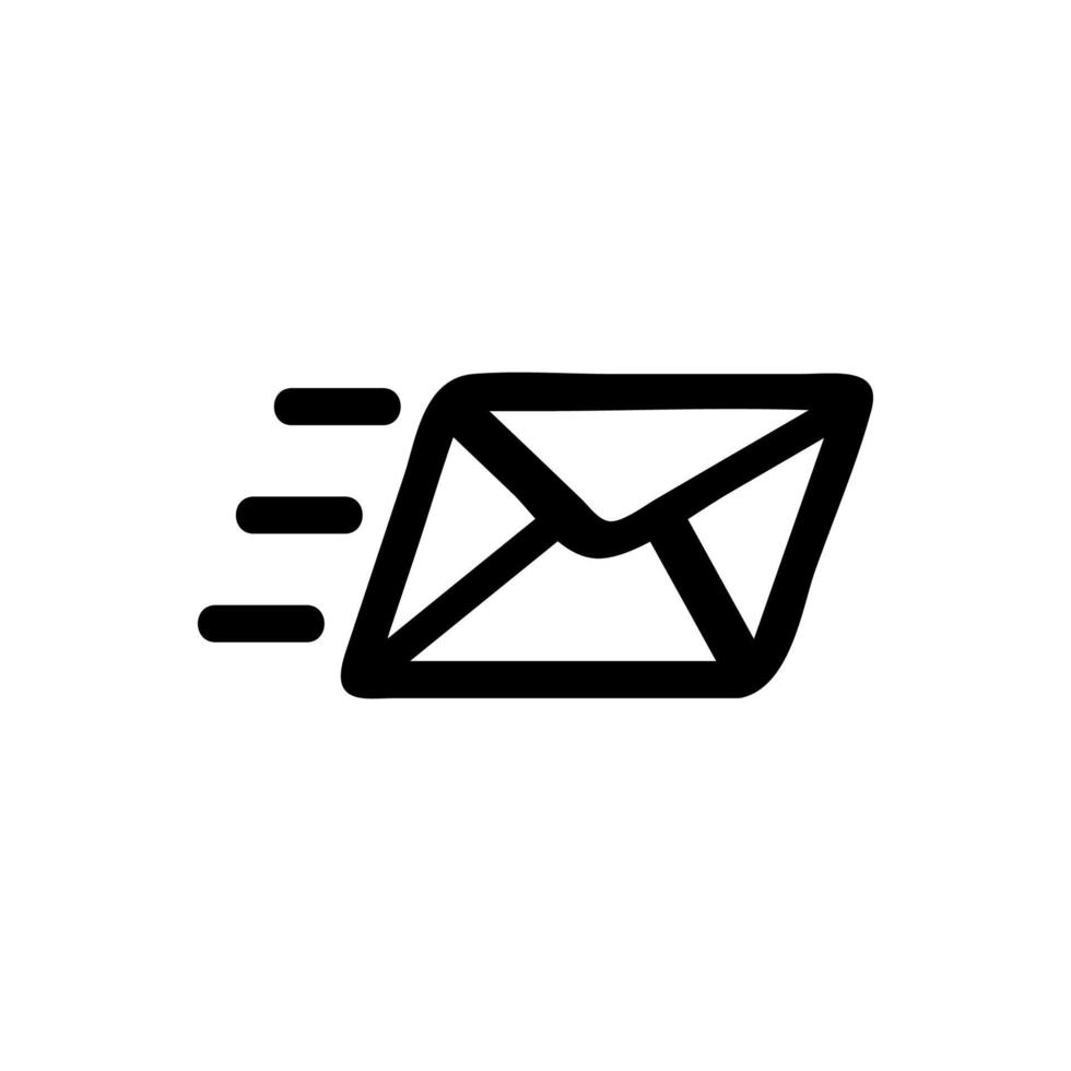 Mail is a fast vector icon. Isolated contour symbol illustration