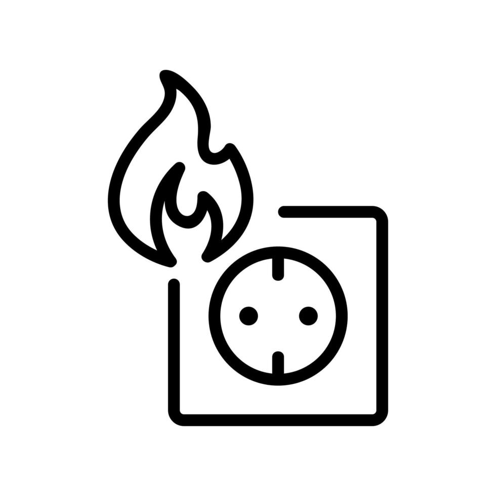 Electric socket connector icon vector. Isolated contour symbol illustration vector