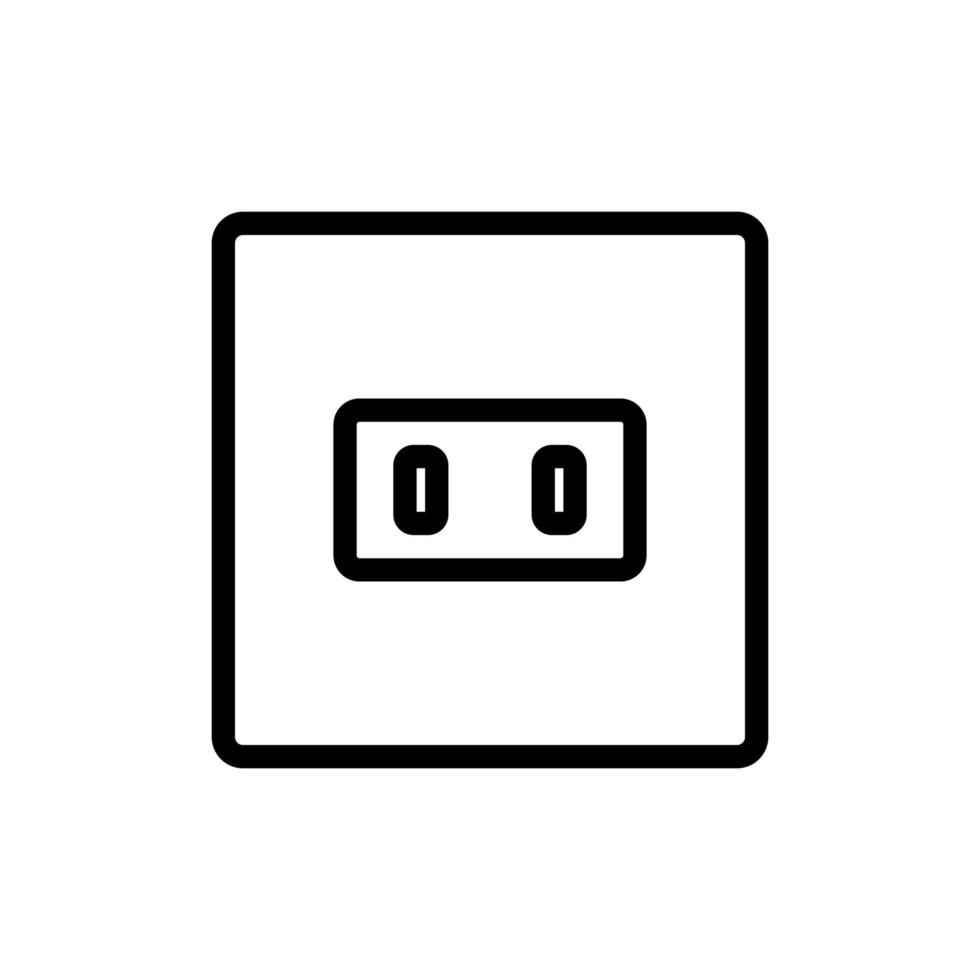 Electric socket connector icon vector. Isolated contour symbol illustration vector