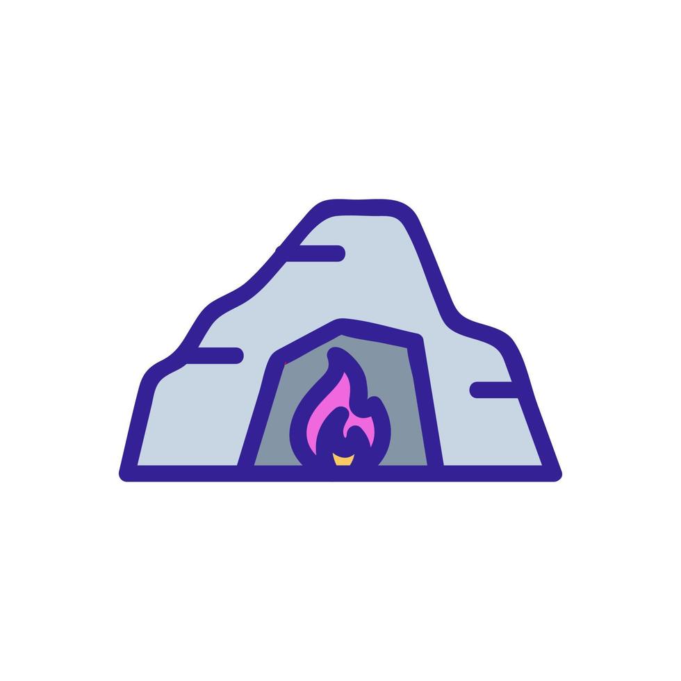 Cave icon vector. Isolated contour symbol illustration vector