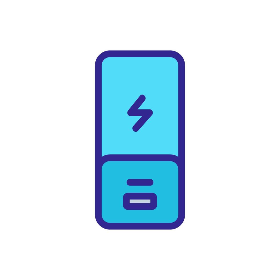 charging bank for one device icon vector outline illustration