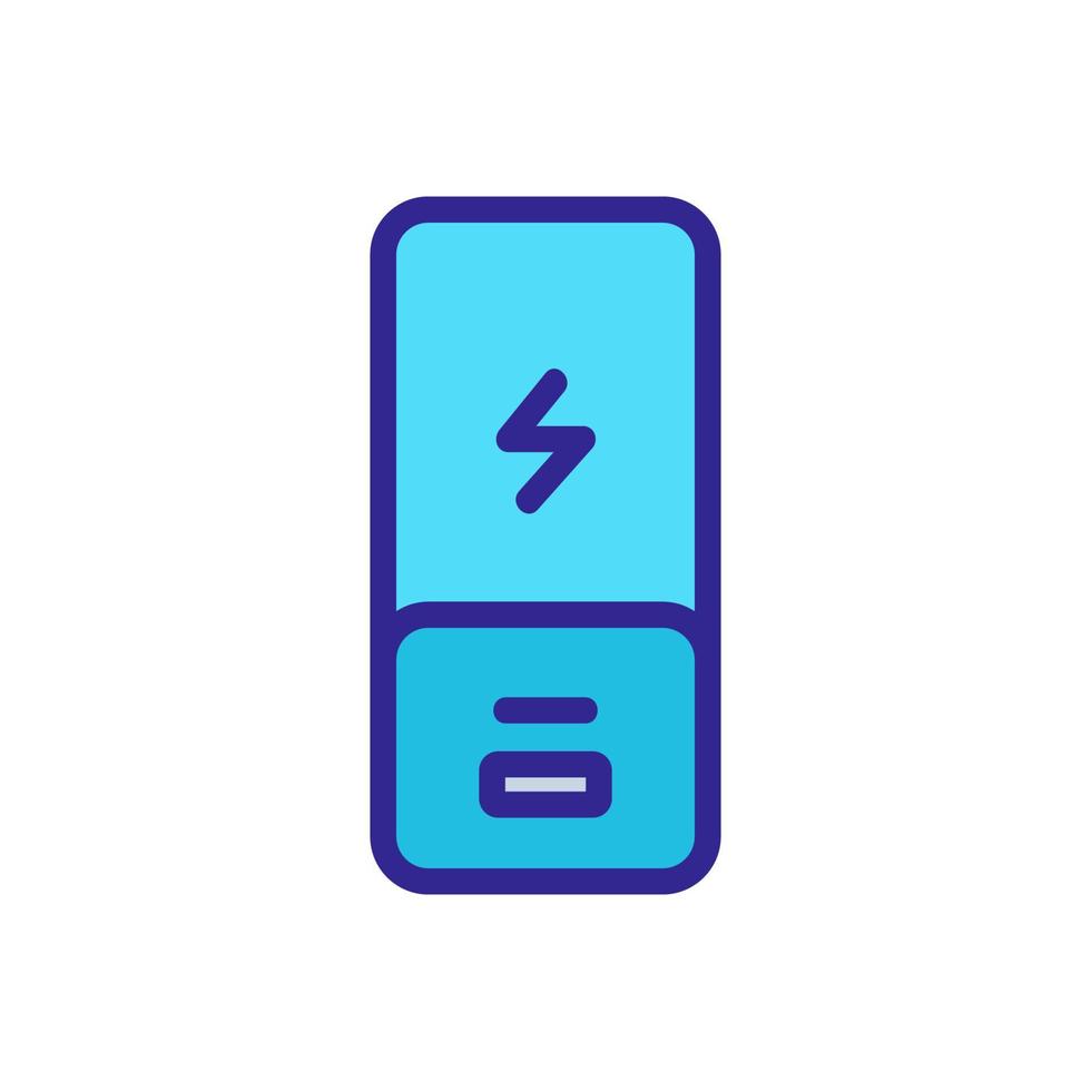 charging bank for one device icon vector outline illustration