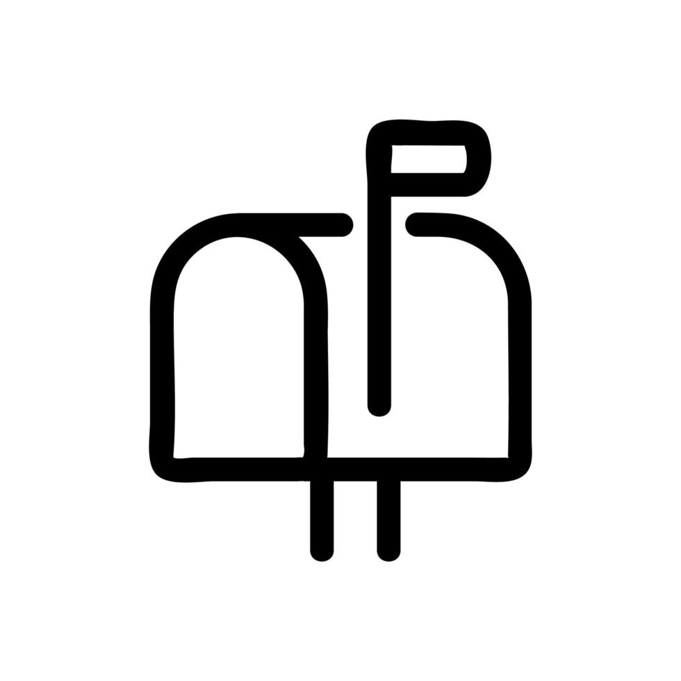 vector de icono de correo. ilustración de símbolo de contorno aislado