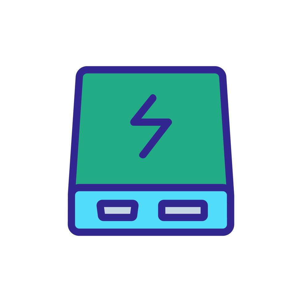 banco cuadrado para la ilustración del contorno del vector del icono de reposición de energía