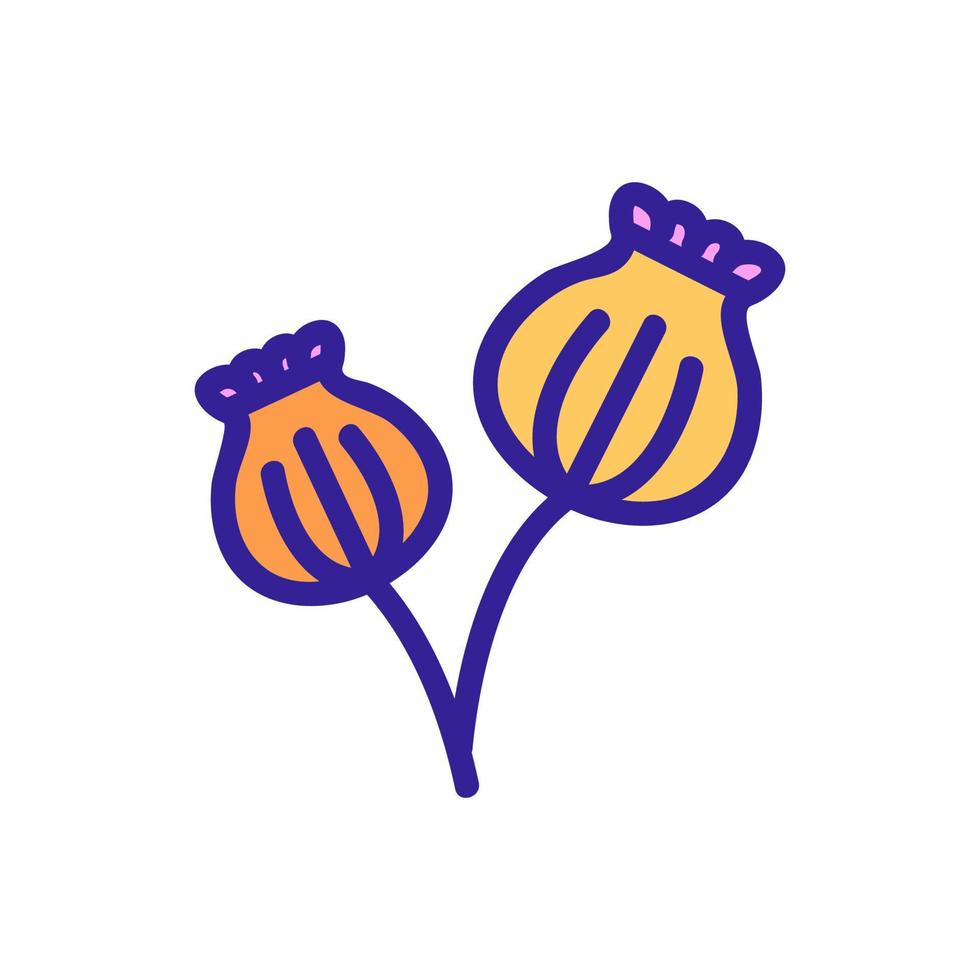 poppy plant icon vector outline illustration