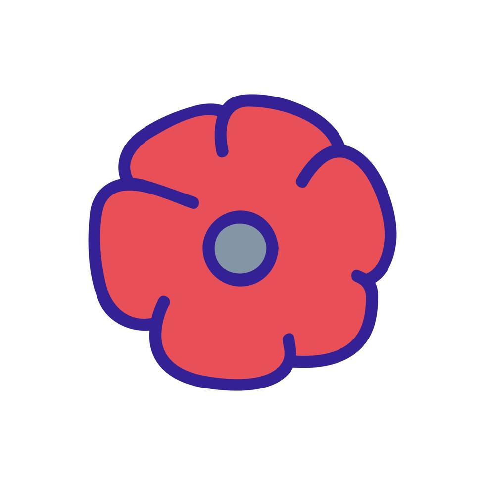the poppy plant flower icon vector outline illustration