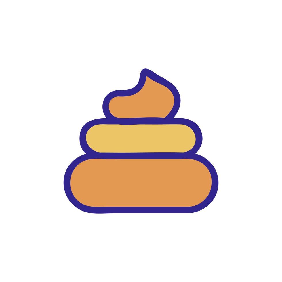 turd icon vector outline illustration