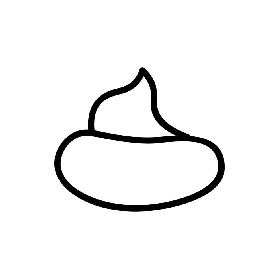 shit dog icon vector outline illustration