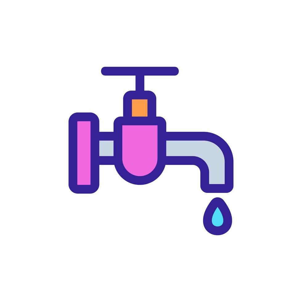 leaking the tap icon vector. Isolated contour symbol illustration vector