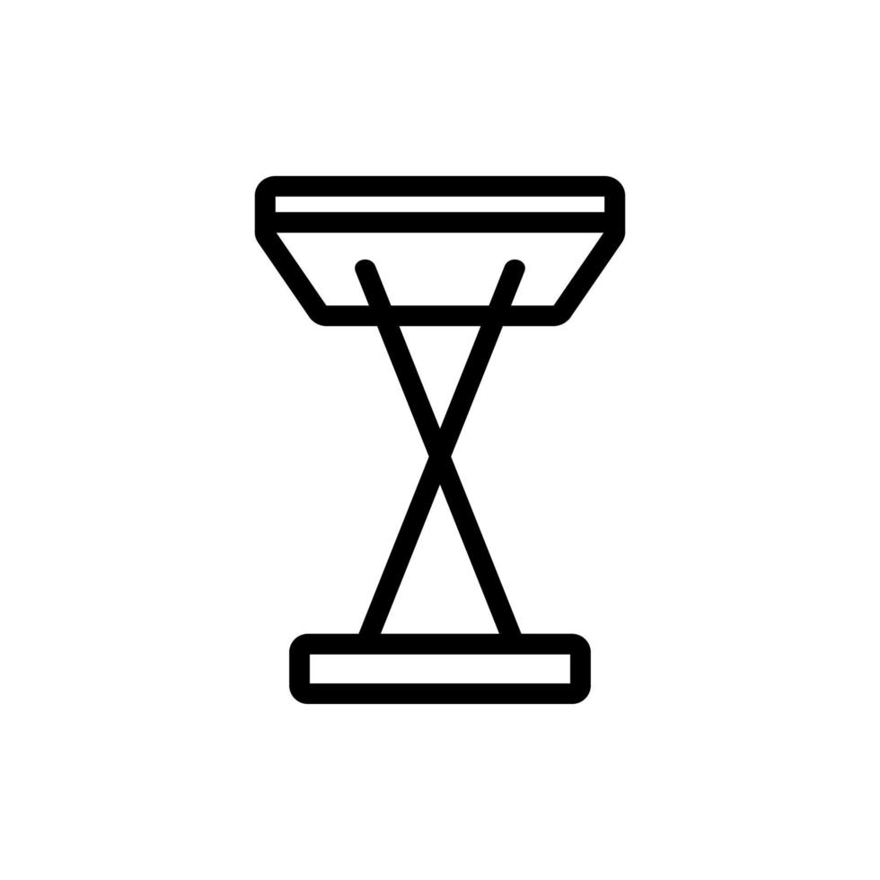 cruciform speaker stand icon vector outline illustration