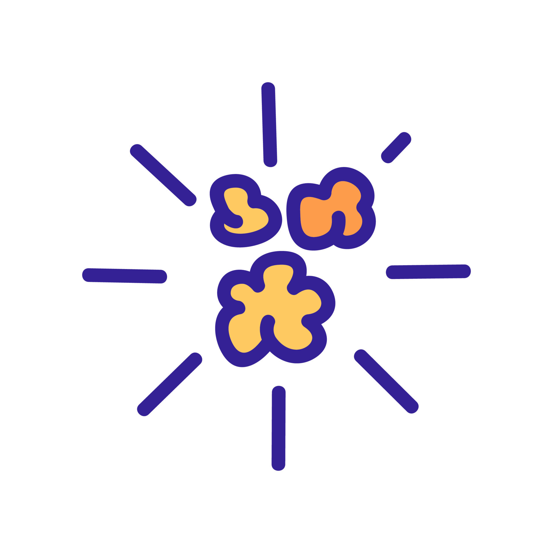 explosive grain corn icon vector outline illustration 9757453 Vector