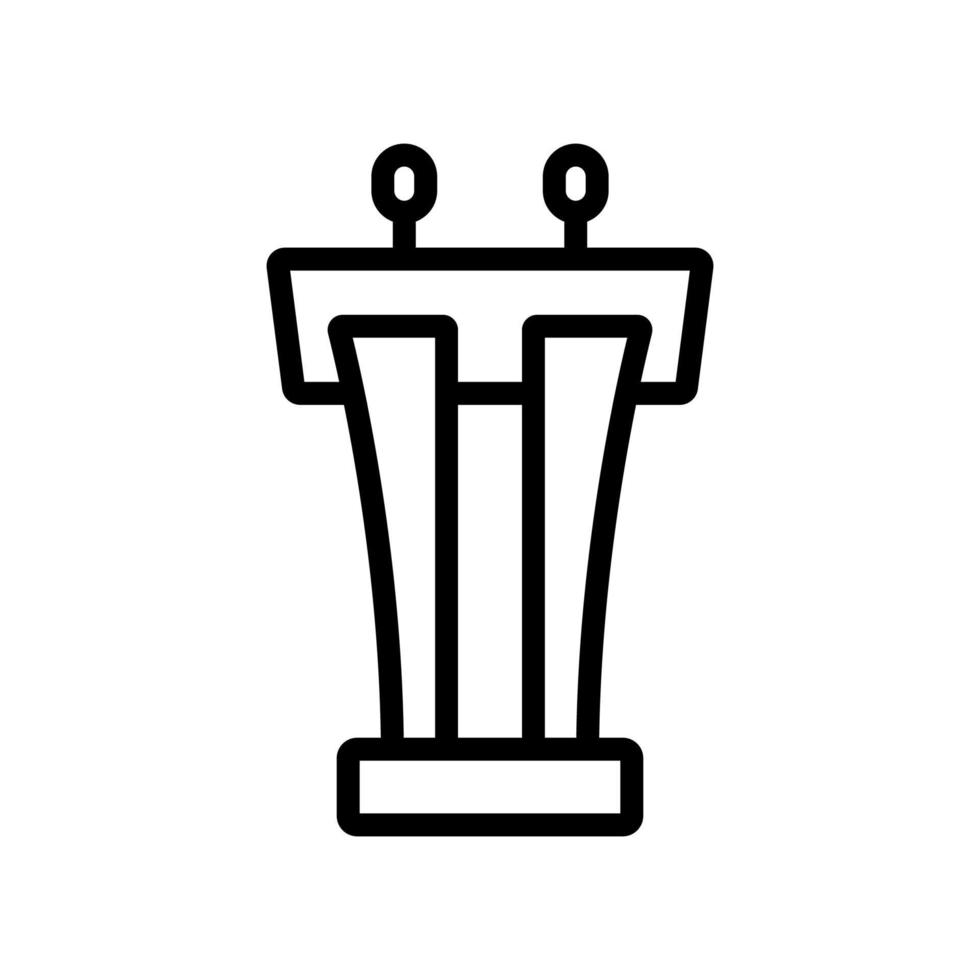 speaker stand icon vector outline illustration