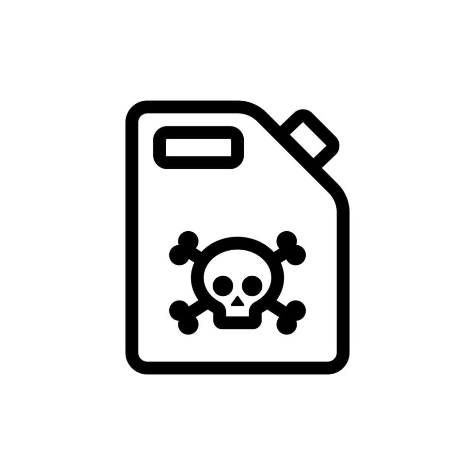 Tank with poison icon vector. Isolated contour symbol illustration vector