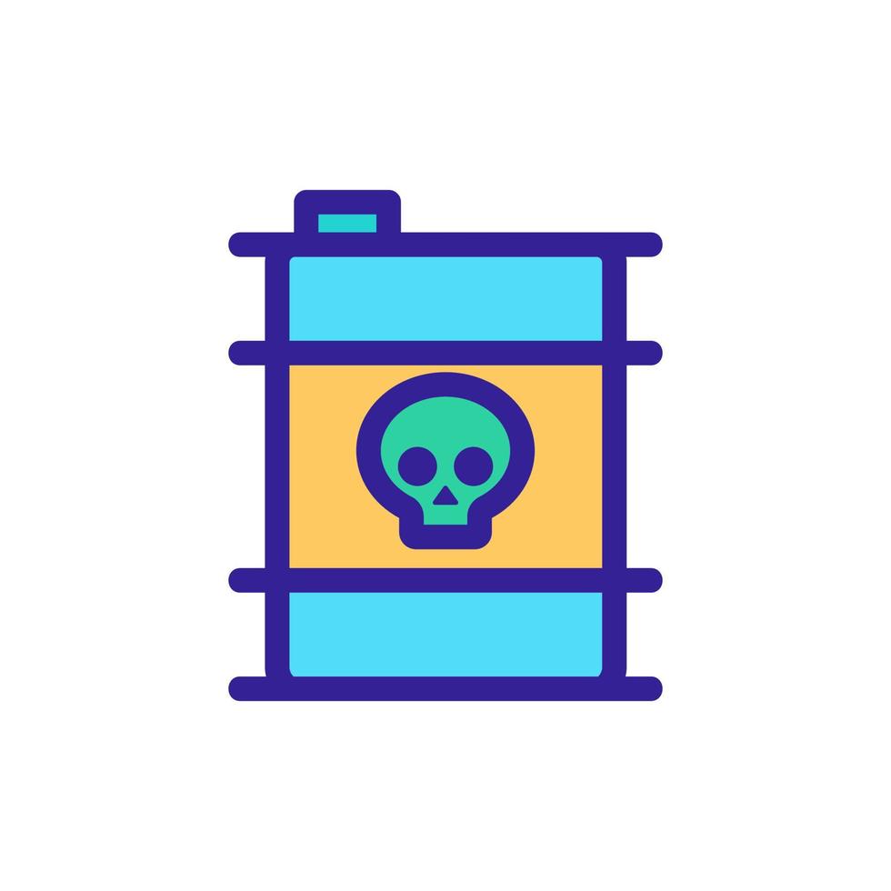 Tank with poison icon vector. Isolated contour symbol illustration vector