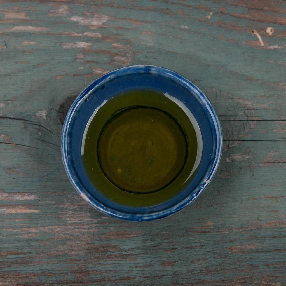 Vinegar on table photo