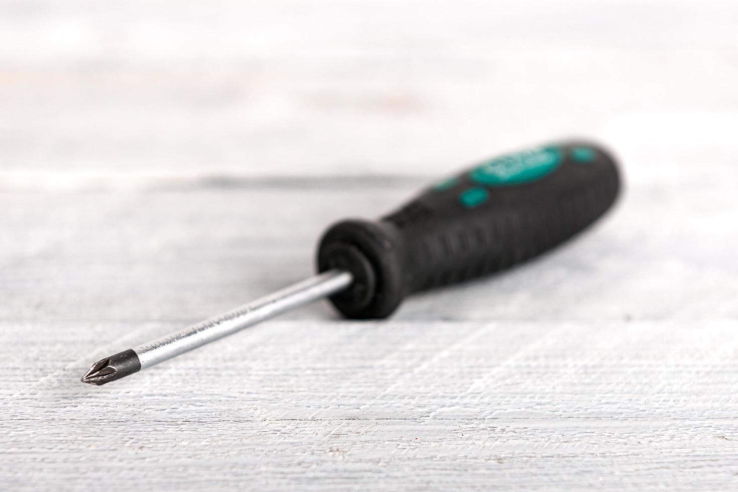 Tools on a wooden background photo