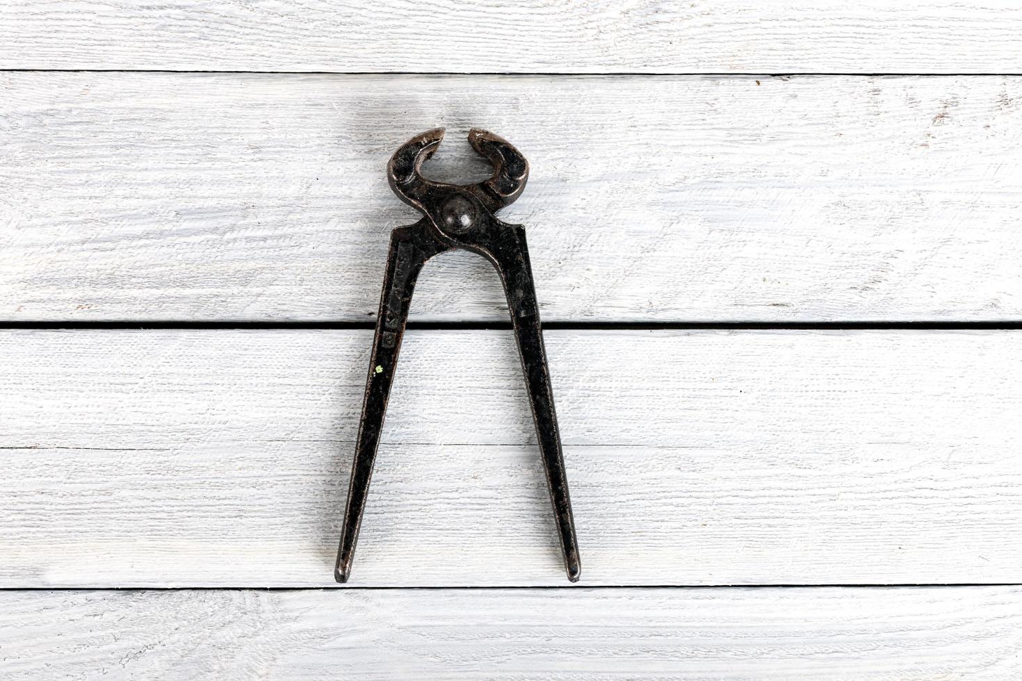 Tools on a wooden background photo